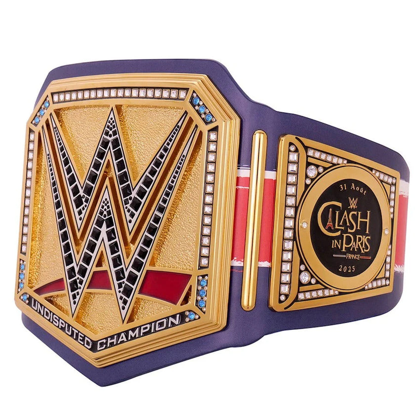 WWE Clash In Paris 2025 Replica Title Belt – 6mm Brass Plates | Adult Size