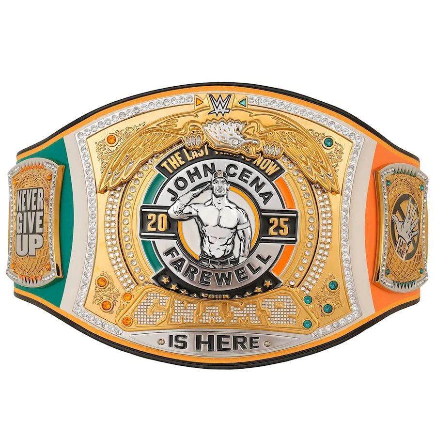 John Cena Farewell Tour 2025 Dublin Spinner Championship Replica Title Belt – 6mm Brass Plates | Adult Size