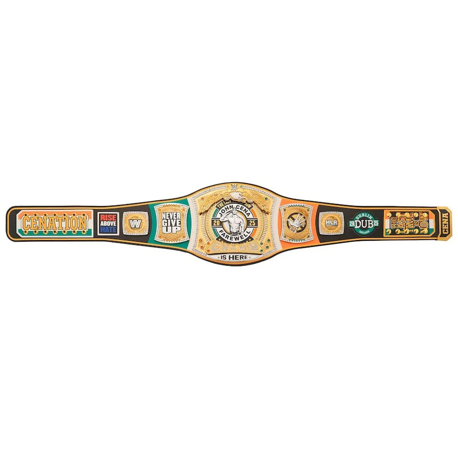 John Cena Farewell Tour 2025 Dublin Spinner Championship Replica Title Belt – 6mm Brass Plates | Adult Size