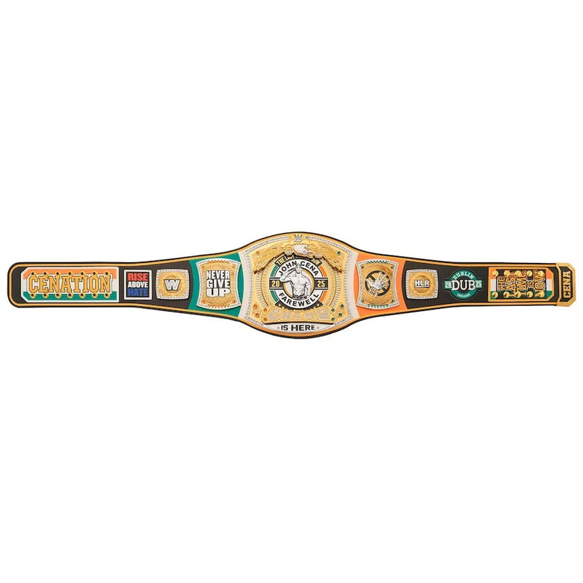 John Cena Farewell Tour 2025 Dublin Spinner Championship Replica Title Belt – 6mm Brass Plates | Adult Size