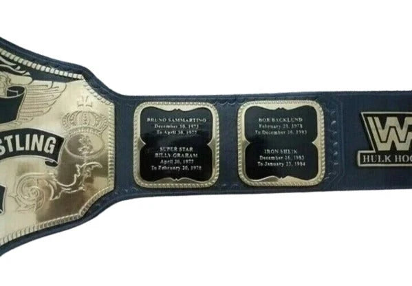 WWF Hulk Hogan Wrestling Heavyweight Championship Title Belt Replica – 6mm Brass Plates | Adult Size