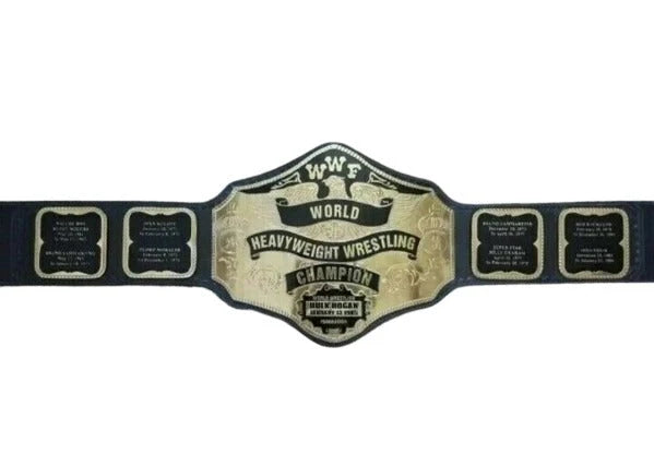 WWF Hulk Hogan Wrestling Heavyweight Championship Title Belt Replica – 6mm Brass Plates | Adult Size