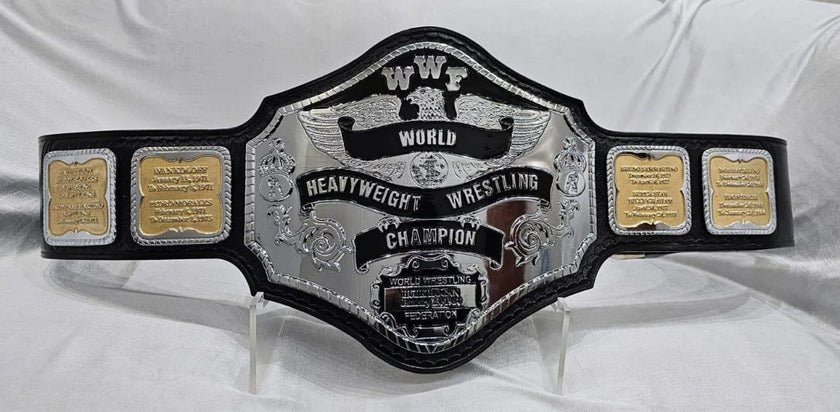 WWF Hulk Hogan Wrestling Heavyweight Championship Title Belt Replica – 6mm Brass Plates | Adult Size